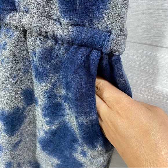 Sundry Blue & Gray Sleeveless Racerback Oversized Tie Waist Tank Dress Size 4 - Picture 7 of 16